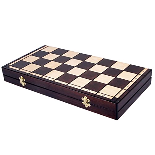 BENO Juego de ajedrez Juego de ajedrez Profesional 19"Tablero de ajedrez de Madera con trozos de Almacenamiento de Piezas Juego de ajedrez de Viaje Plegable for Adolescente for Principiantes