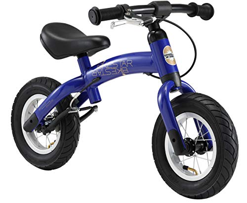 BIKESTAR 2-en-1 Bicicleta sin Pedales para niños y niñas 2-3 años | Bici con Ruedas de 10" Edición Sport | Azul