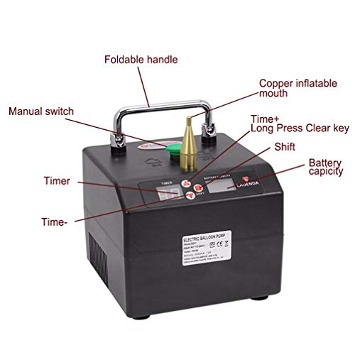 Bomba De Aire con Bomba De Aire De Globo Eléctrico Profesional, Inflador De Globo Automático, Bomba De Aire con Temporizador para Fiesta, Cumpleaños, Decoración De Eventos De Bodas