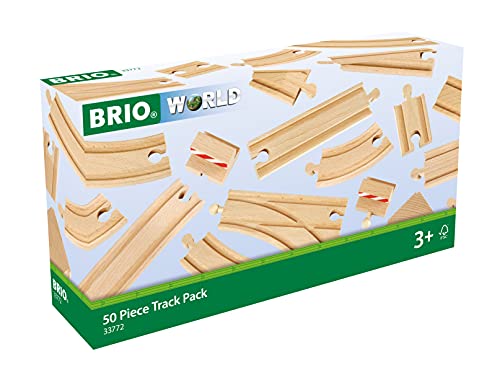 Brio 33772, Surtido Ferrocarril Large XXL, 50 Vías y Desvíos, Edad Recomendada 3+, Compatible con todos los productos BRIO