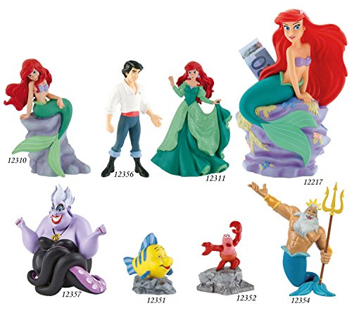 Bullyland 12357 - Figura de Juego, Walt Disney Arielle la Sirena, Úrsula, Aprox. 7,5 cm de Altura, Figura Pintada a Mano, sin PVC, para Que los niños jueguen con la fantasía