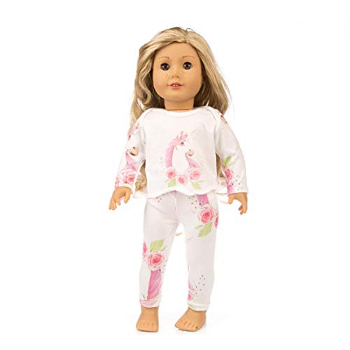 Buty Muñeca Traje Pijama de 18 Pulgadas muñeca de niña Caballo temático Pijamas Moda Muñecas Ropa de Vestir Mini muñeca del Equipo Ocasional Pijamas Juguetes para niños