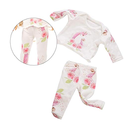 Buty Muñeca Traje Pijama de 18 Pulgadas muñeca de niña Caballo temático Pijamas Moda Muñecas Ropa de Vestir Mini muñeca del Equipo Ocasional Pijamas Juguetes para niños