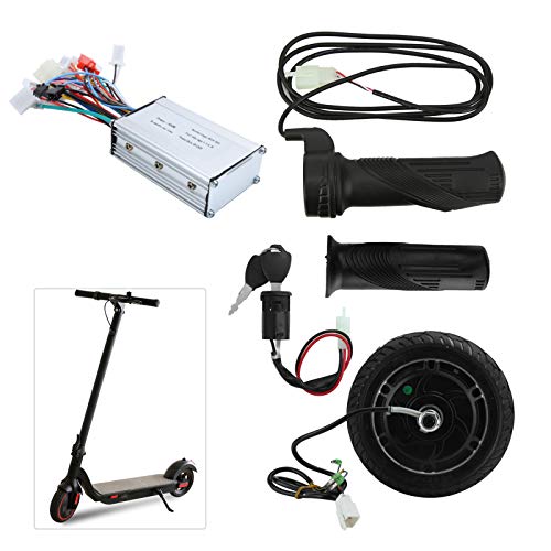 BuyWeek - Kit de Motor de Cubo sin escobillas para Rueda de Metal para Patinete eléctrico, 24 V, 350 W, 8 Pulgadas, Juego de Accesorios de conversión para Patinete eléctrico