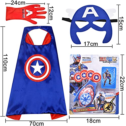 Capa de Superhéroe para Niños - Miotlsy Divertidos Superhéroes Capas para Niños - Disfraces Infantiles para Cosplay de Fiesta de cumpleaños - Juguetes para Niños y Niñas (9pcs )