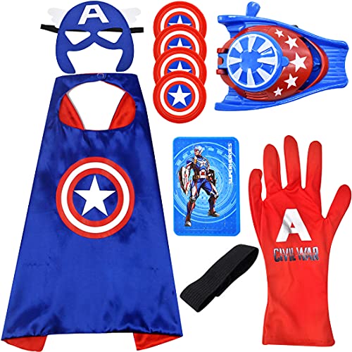 Capa de Superhéroe para Niños - Miotlsy Divertidos Superhéroes Capas para Niños - Disfraces Infantiles para Cosplay de Fiesta de cumpleaños - Juguetes para Niños y Niñas (9pcs )