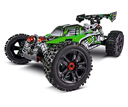 Carson 500409067 1:8 Virus 4.1 XL 4S 2.4GHz Coche teledirigido, Velocidad hasta 80 km/h, Modelo RTR, Mando a Distancia Incluido, componentes Impermeables, Color Verde