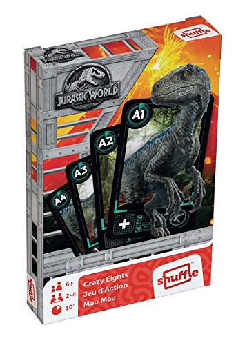 Cartamundi 108420928 Jurassic World Crazy Oights Game, Multi