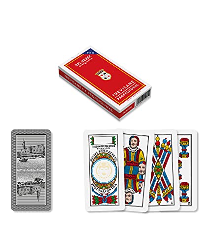 Cartas de Juguete Trevisane para Jugar, Color Rojo