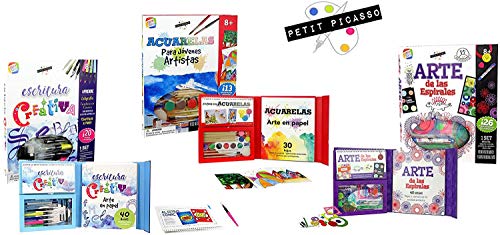 Cefa Toys INTERACTIVA Escritura Creativa Petit Picasso, Aprende a Crear Diferentes Tipos de Letras, Color Blanco, Juego de 52 Piezas (Spice Box 570)