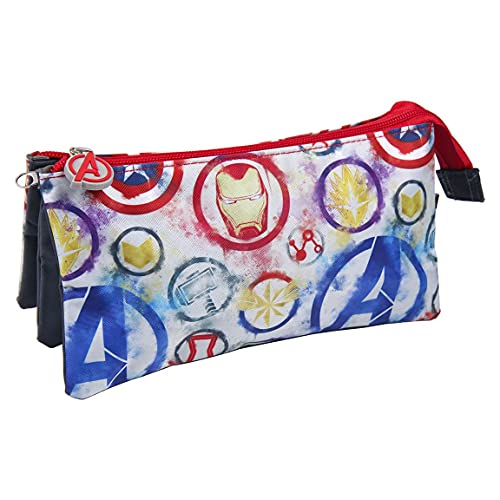 CERDÁ LIFE'S LITTLE MOMENTS - Estuche Triple Escolar de Avangers - Licencia Oficial de Marvel Studios, Multicolor, Infantil (CRD-2100003012)