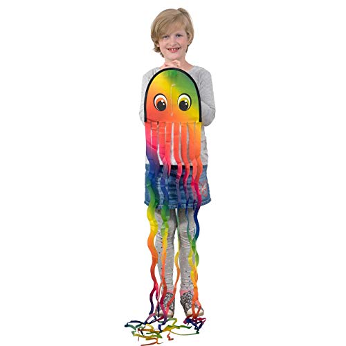 CIM Cometa de una cuerda - Draki RAINBOW - por niños con edad a partir de 3 años - 25x160cm - Cordón incluidos