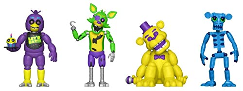 Cinco noches en Freddy Blacklight figuras de acción Chica Foxy Golden Freddy Animatronic Esqueleto