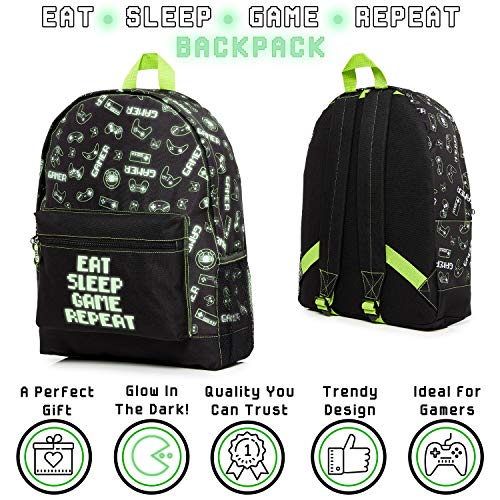 CityComfort Mochilas Escolares Juveniles, Mochila Escolar de Videojuegos y Mochila Camuflaje, Mochila Infantil para Colegio Deporte Viajes, Regalos para Niños y Adolescentes (Negro Gamer)