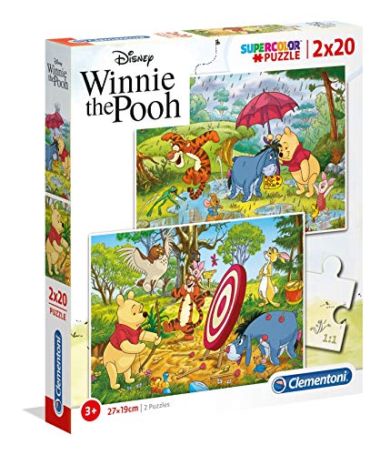 Clementoni - 2 Puzzles infantiles de 20 piezas Winnie The Pooh, a partir de 3 años (24516)