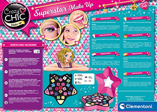 Clementoni - Crazy Chic - Superstar Make up - Maquillaje infantil- 6 años (18604)