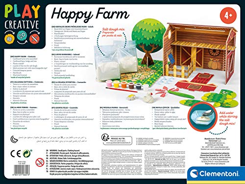 Clementoni - Happy Farm - Juego de manualidades infantiles sostenible- 4 años (18601)