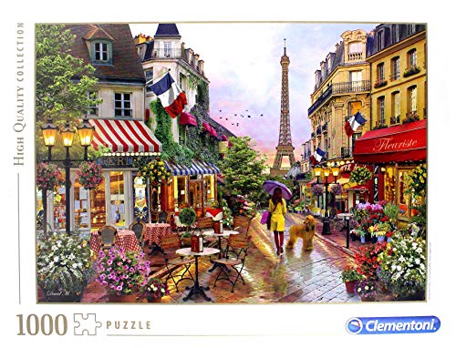 Clementoni - Puzzle 1000 piezas paisaje ciudad Flores en París, Puzzle adulto paisaje París (39482)