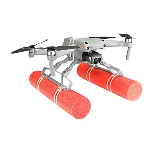 Colcolo RC Drone Plegable Landing Gear Skid Soporte Pierna Extensión Protector Protección para dji Mavic Air 2S Drone Quadcopter Flotador Accesorios D - con Barra Flotante roja