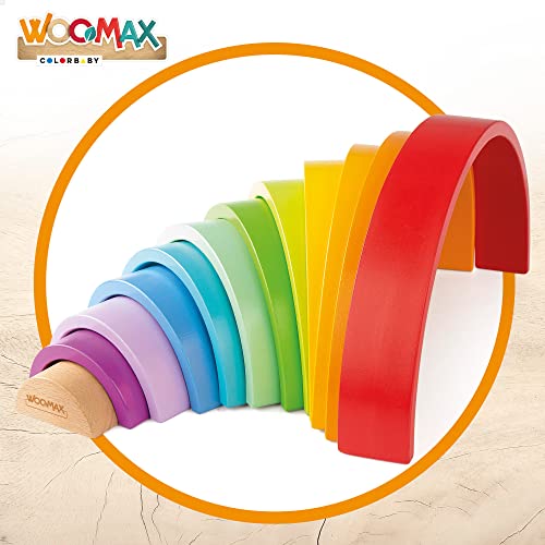 ColorBaby WOOMAX 49305 - Woomax-Arcoiris de Madera XL +18m