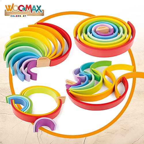 ColorBaby WOOMAX 49305 - Woomax-Arcoiris de Madera XL +18m