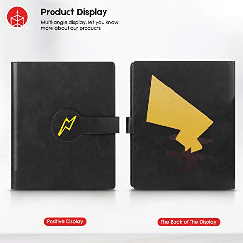 Cpano Card Holder Book Estuche para Pokemon Trading Carsd/Yugioh Cards, Tiene Capacidad para hasta 396 Tarjetas. Carpeta de álbum de Titular Compatible con 22 páginas Premium de 18 Bolsillos (Negro)