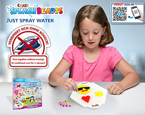 Craze Splash Set 5 Plantillas de Perlas de agua niñas con accesorios, hazlo tu mismo, Plantillas para Cuentas de agua sin plancha, Manualidades niños 11096