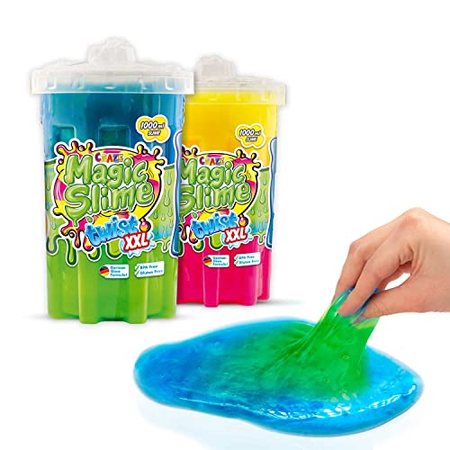 CRAZE Twist Magic Slime XXL Slime para niños, slime gigante en diferentes colores, incluye 2x 1000 ml de slime, Bundle 30882