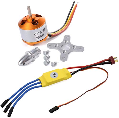 Dancepandas 2212 2200kv Motor Sin Escobillas 30A ESC 6035 Hélice Compatible, Controlador de Velocidad Motor Brushless RC para Drone