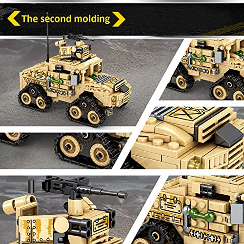 Dellia Tanque de bloques de construcción técnicos, 801 piezas, técnica 2 en 1, tipo 99 WW2, tanque militar, juego de juguete, juego de construcción compatible con Lego