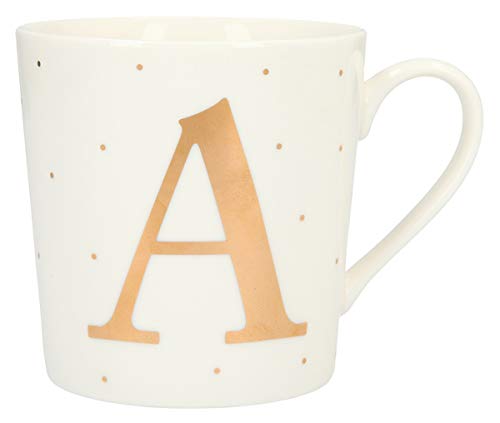 Depesche 5909.025 - Taza de porcelana con asa (300 ml), diseño con texto "A