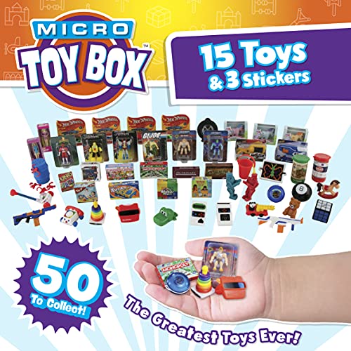 Desconocido Micro TOYBOX COLECTABLES 15 Unidades - Estilos varían Mini Juguetes para coleccionar, intercambiar, Mostrar con Paquete Sorpresa diseño 5 Juguetes Dentro 5101-15