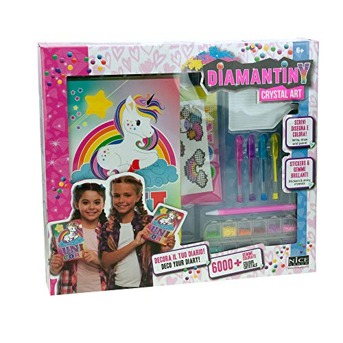 DIAMANTINY Crystal Art Diario Unicornio para Decorar y Personalizar con Gemas 3D-09006, Multicolor (Nice Group 9006)