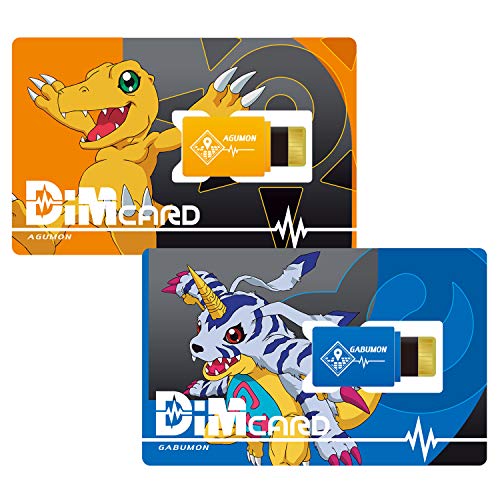 Digimon Adventure (Agumon & Gabumon) Tarjetas Dim | Expansión para el Reloj Vital Bracelet Fitness Tracker | Entrena Lucha contra Tus Amigos, Multicolor (Bandai NT58611)