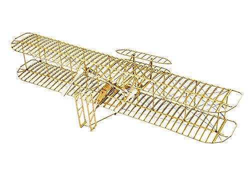 dino Ensamblado 3D Puzzle Modelo DIY Avión Wright Flyer Kit de artesanía de Madera, Kits de Aviones de Madera de balsa Cortados con láser para Construir para Adultos Adolescentes