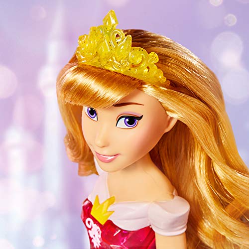 Disney Princess Muñeca de Aurora Royal Shimmer, muñeca con falda y accesorios, juguetes para niños a partir de 3 años