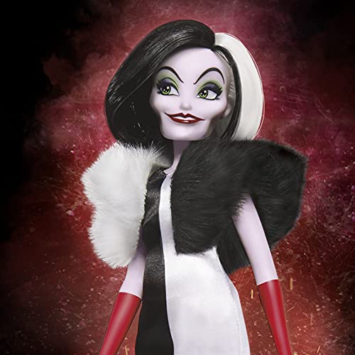 Disney Villains - Cruella De Vil - Muñeca con Accesorios y Ropa removible - Juguete Villains - A Partir de 5 años