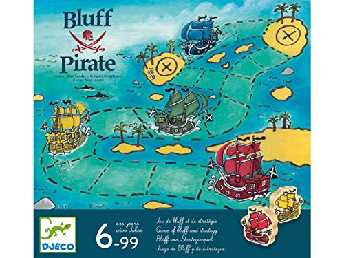 Djeco- Juego Bluff Pirate Juguetes para apilar y Encajar (38417)