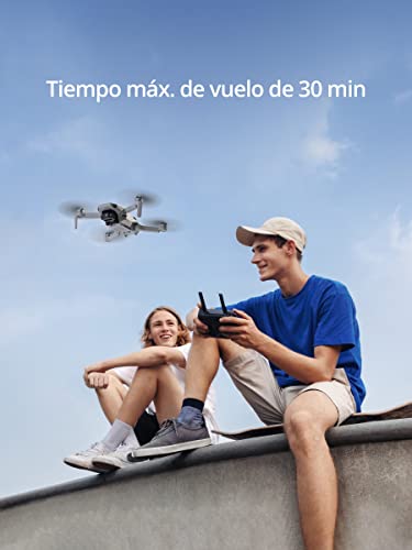 DJI Mini SE Fly More Combo - Dron con cámara con estabilizador en 3 ejes, cámara 2.7K, GPS, tiempo de vuelo de 30 min, dron de menos de 249 g/0.55 lb, resistencia al viento mejorada de nivel 5, gris