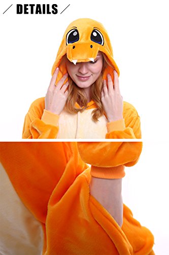 Dolamen Adulto Unisexo Onesies Kigurumi Pijamas, Mujer Hombres Traje Disfraz Animal Pyjamas, Ropa de Dormir Halloween Cosplay Navidad Animales de Vestuario (Large (65"-68.8"),)