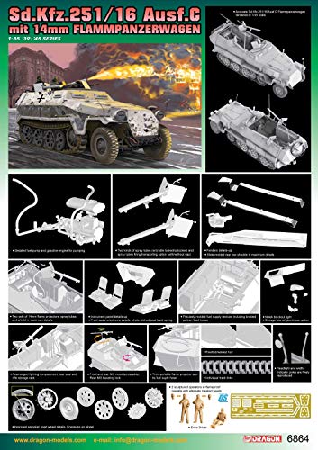 Dragon Models USA DRA6864 1/35 Sd.Kfz.251/16 Ausf.C Kit de construcción Flammpanzerwagen