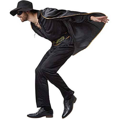 dressforfun 900531- Disfraz de Hombre Zorro, Traje de El Zorro Negro (XL | No. 302663)