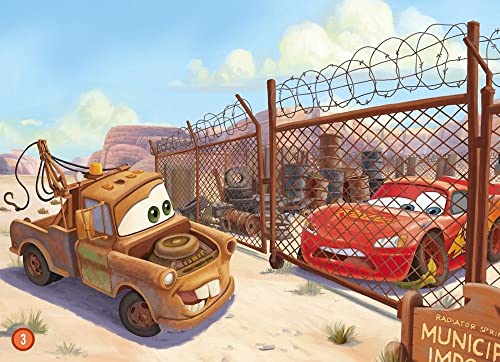 Editorial GEU Juego Educativo Libro Puzle Dibujos Cars de Disney | Desarrolla y Mejora su Atención Jugando con Piezas de Puzle | Material Didáctico niños a Partir 3 años | Incluye Pictogramas