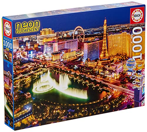 Educa -Las Vegas Neon Puzzle, 1000 Piezas, multicolor, 1.000 (16761)