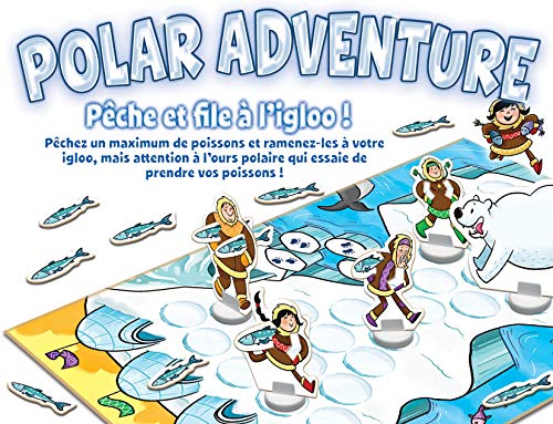 Educa - Polar Adventure. Juego de Mesa Infantil. ¿Serás el Primero en Conseguir Tres Peces? A Partir de 4 años. Ref. 18850