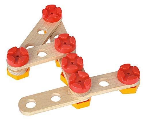 Eichhorn Constructor Maxi 100039120-Juego construcción (25 Piezas, Madera de Haya certificada FSC, Fabricado en Alemania), Color carbón (100039120)