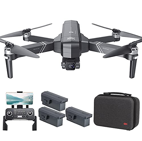 Entrega en 3~7 Días, SJRC F11 Pro 4K GPS Drone con EIS Cámara HD, Cardán Mecánico de 3 Ejes, Distancia de Control de 1,2km, 5.8Ghz WiFi FPV Drones Adultos, 26Minutos Profesional Quadcopter (3 Pilas)