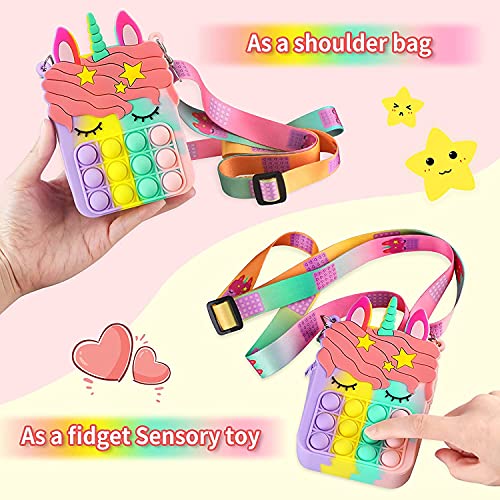 ENVEE Pop Bolso it, Fidget Toy Antiestres Niño, Pop Barato it,Pop Unicornio it para Juegos Familiares Ansiedad Adultos y niños Autismo Stress Reliever Squeeze Tools