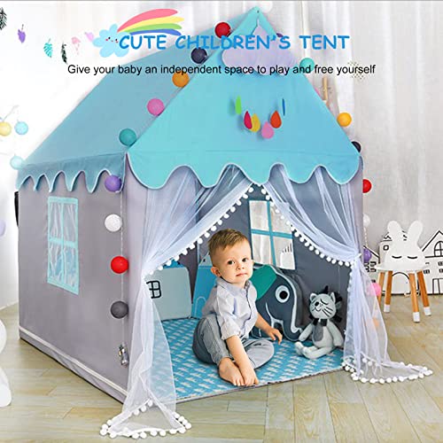 Ergocar Tienda Campaña Infantil Niña, Casitas Infantiles Jardin con Bolas de Colores & Luces de Estrella, Ensueño Carpa, Castillo Princesas Interior, Cabañas para Niños, Cumpleaños Regalos