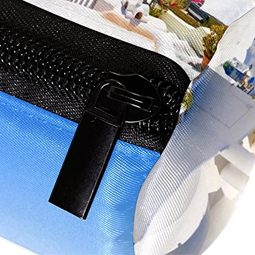 Estuche de lápices Grecia Santorini bolsa de pluma con cremallera bolsa para papelería, viajes, escuela, suministros para estudiantes